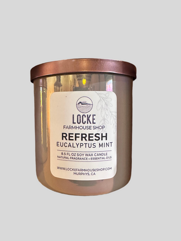 REFRESH CANDLE: Eucalyptus  Mint Pearl Jar