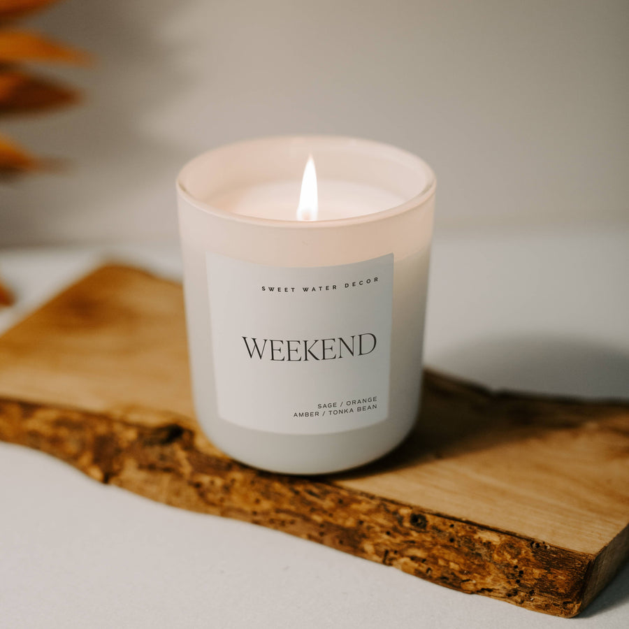 Weekend 15 oz Soy Candle, Matte Jar - Home Decor